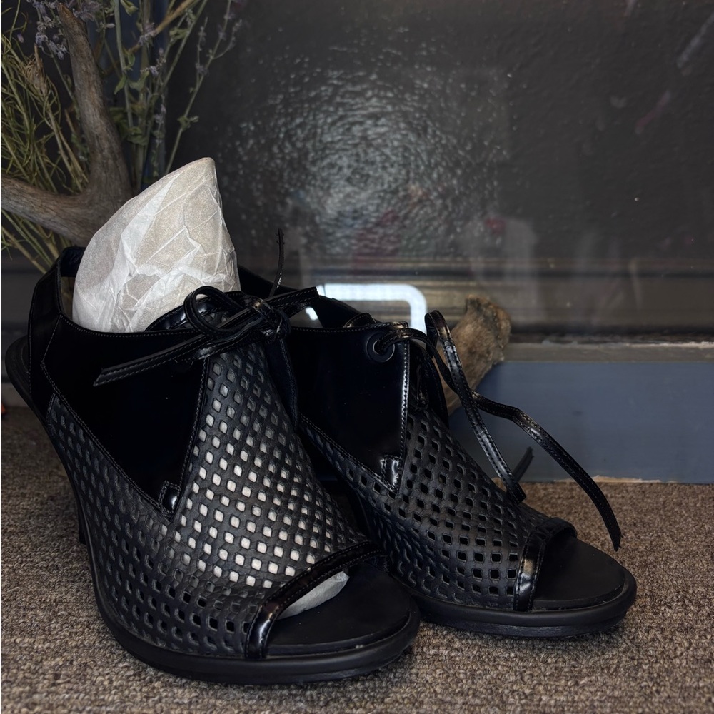Balenciaga Black Wedge Sandals